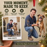 Custom Photo Dog Muddy Paws Acrylic Ornament — Personalization example