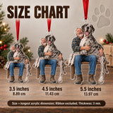 Custom Photo Great Dane Lap Dog Acrylic Ornament — Size guide