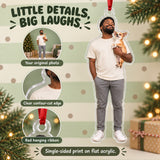 Custom Photo Tiny Dog Big Pose Acrylic Ornament — Product details
