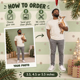 Custom Photo Tiny Dog Big Pose Acrylic Ornament — How to order