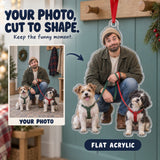 Custom Photo Leash Tangle Duo Acrylic Ornament — Main design