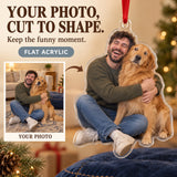 Custom Photo Golden Side Eye Acrylic Ornament — Main design