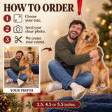 Custom Photo Golden Side Eye Acrylic Ornament — How to order