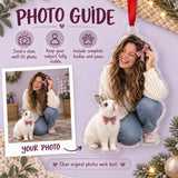 Custom Photo Bunny and the Bow Acrylic Ornament — Personalization guide