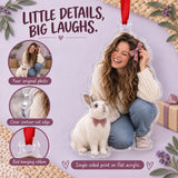 Custom Photo Bunny and the Bow Acrylic Ornament — Product details