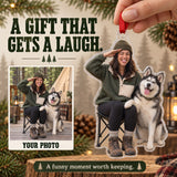 Custom Photo Dog Camping Companion Acrylic Ornament — Gift inspiration