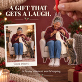 Custom Photo Cat Sweater Helper Acrylic Ornament — Gift inspiration
