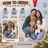 Custom Photo Two Pets One Selfie Acrylic Ornament — How to order