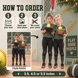 Custom Photo Softball Silly Stack Acrylic Ornament — How to order