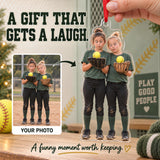 Custom Photo Softball Silly Stack Acrylic Ornament — Gift inspiration