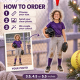 Custom Photo Softball Helmet Hair Acrylic Ornament — How to order