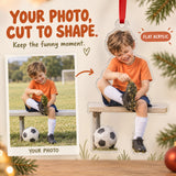 Custom Photo Soccer Shoe Surprise Acrylic Ornament — Main design