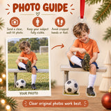 Custom Photo Soccer Shoe Surprise Acrylic Ornament — Personalization guide