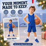 Custom Photo Basketball Mini Coach Acrylic Ornament — Personalization example