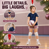 Custom Photo Volleyball Serve Face Acrylic Ornament — Product details