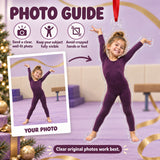 Custom Photo Gymnast Tada Face Acrylic Ornament — Personalization guide