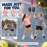 Custom Photo Pickleball Junior Cheers Acrylic Ornament — Production and delivery