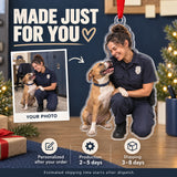 Custom Photo Police Puppy Partner Acrylic Ornament — Production and delivery