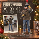Custom Photo Welder Proud Creation Acrylic Ornament — Personalization guide