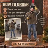 Custom Photo Welder Proud Creation Acrylic Ornament — How to order