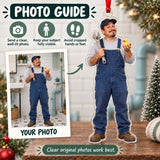 Custom Photo Plumber Tiny Duck Acrylic Ornament — Personalization guide