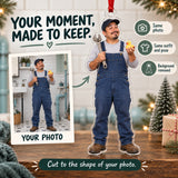 Custom Photo Plumber Tiny Duck Acrylic Ornament — Personalization example