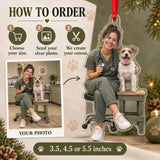 Custom Photo Vet Assistant Photobomb Acrylic Ornament — How to order
