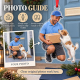 Custom Photo Mail Carrier Dog Greet Acrylic Ornament — Personalization guide