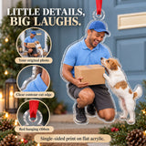 Custom Photo Mail Carrier Dog Greet Acrylic Ornament — Product details