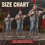 Custom Photo Truck Driver Mini Rig Acrylic Ornament — Size guide
