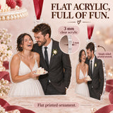 Custom Photo Wedding Cake Nose Acrylic Ornament — Flat acrylic material