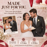 Custom Photo Wedding Cake Nose Acrylic Ornament — Production and delivery
