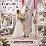 Custom Photo Veil Wind Moment Acrylic Ornament — Flat acrylic material