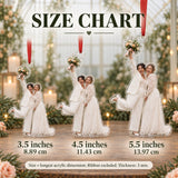 Custom Photo Bouquet and Big Grin Acrylic Ornament — Size guide