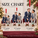 Custom Photo Two Grooms Silly Socks Acrylic Ornament — Size guide