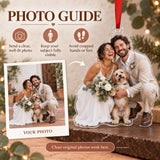 Custom Photo Wedding Photo Photobomb Acrylic Ornament — Personalization guide