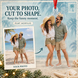 Custom Photo Honeymoon Hat Swap Acrylic Ornament — Main design