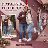 Custom Photo Ring Selfie Goof Acrylic Ornament — Flat acrylic material