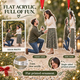 Custom Photo Proposal Surprise Face Acrylic Ornament — Flat acrylic material