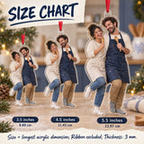 Custom Photo Kitchen Dance Mess Acrylic Ornament — Size guide