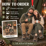 Custom Photo Camping Coffee Faces Acrylic Ornament — How to order