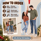 Custom Photo Height Difference High Five Acrylic Ornament — How to order