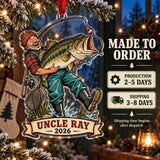 Personalized Funny Giant Bass Catch Acrylic Ornament — Production and delivery
