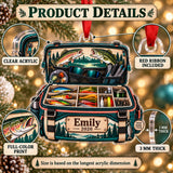 Personalized Lady Angler Tackle Bag Acrylic Ornament — How to order