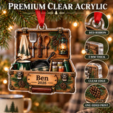 Personalized Camp Kitchen Chuck Box Acrylic Ornament — Flat acrylic material