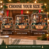 Personalized Camp Kitchen Chuck Box Acrylic Ornament — Personalization example