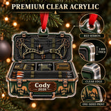 Personalized Bow Hunter Hard Case Acrylic Ornament — Flat acrylic material
