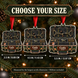 Personalized Bow Hunter Hard Case Acrylic Ornament — Personalization example