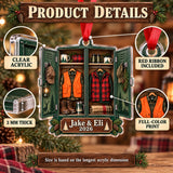 Personalized Father and Son Deer Camp Locker Acrylic Ornament — How to order