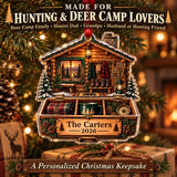 Personalized Vintage Deer Camp Cabin Acrylic Ornament — Size guide